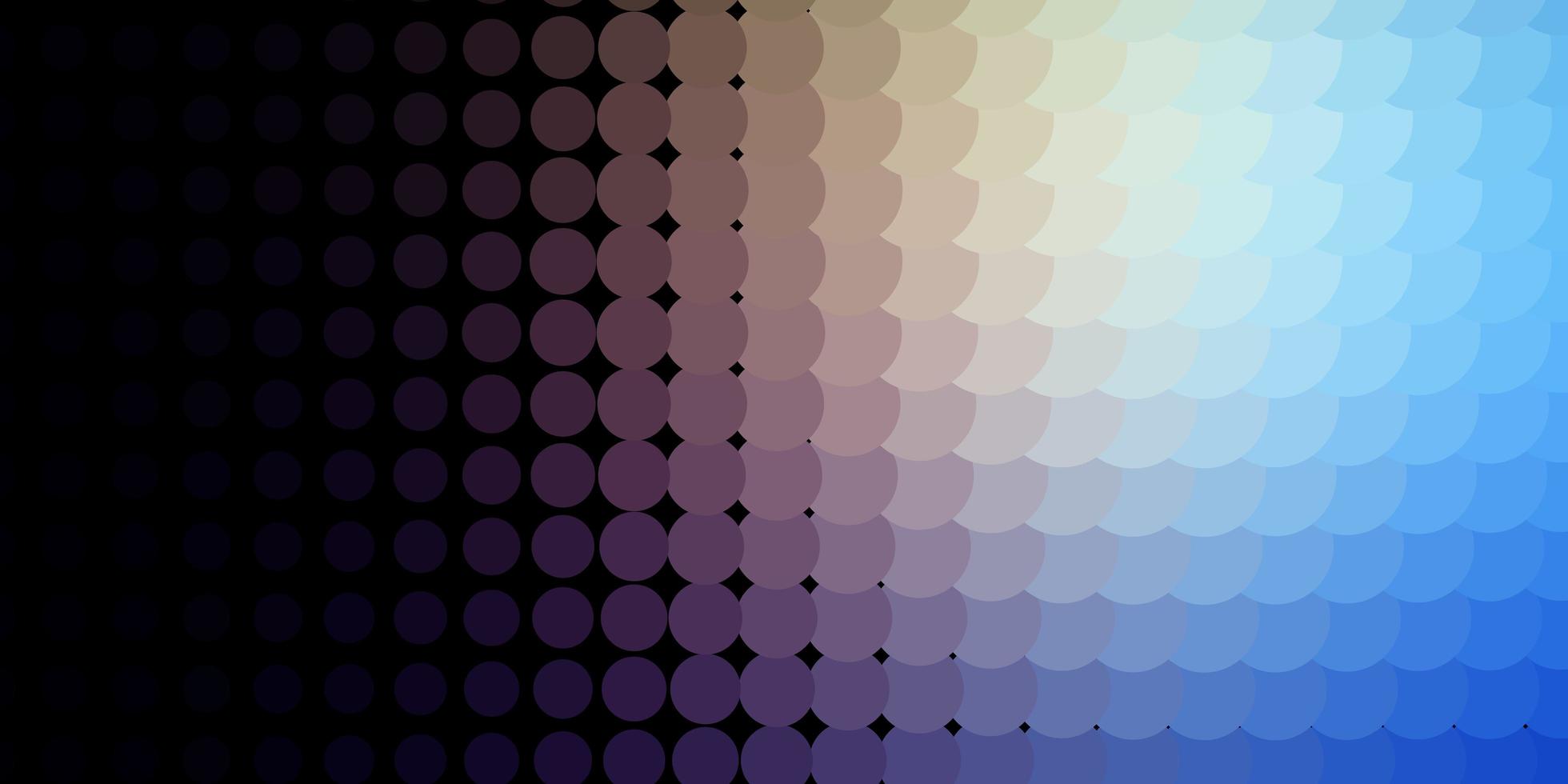 Dark Blue, Yellow vector pattern with spheres. Abstract decorative design in gradient style with bubbles. Design for posters, banners.