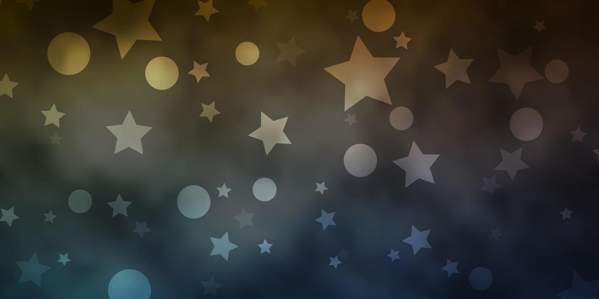 Light Blue, Red vector texture with circles, stars. Colorful disks, stars on simple gradient background. Design for wallpaper, fabric makers.