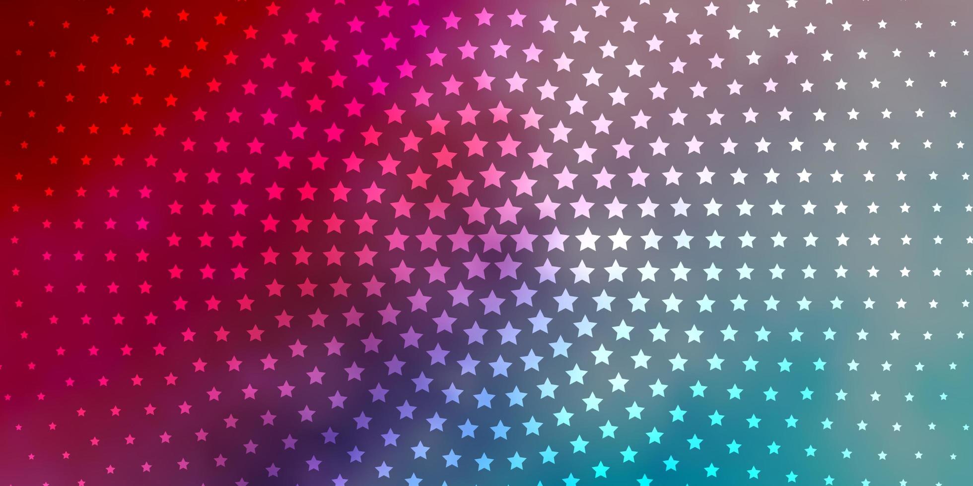 Light Blue, Red vector background with colorful stars. Colorful illustration in abstract style with gradient stars. Pattern for new year ad, booklets.