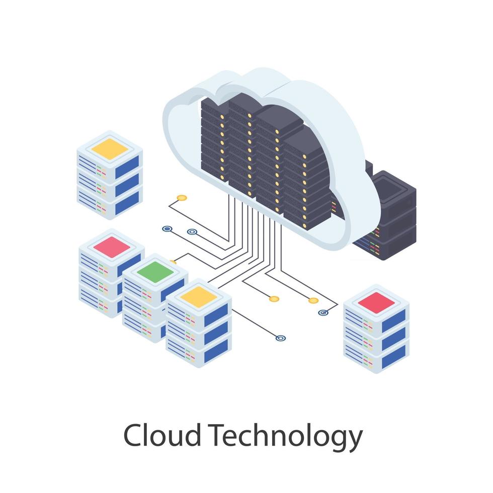 conceptos de tecnología en la nube vector