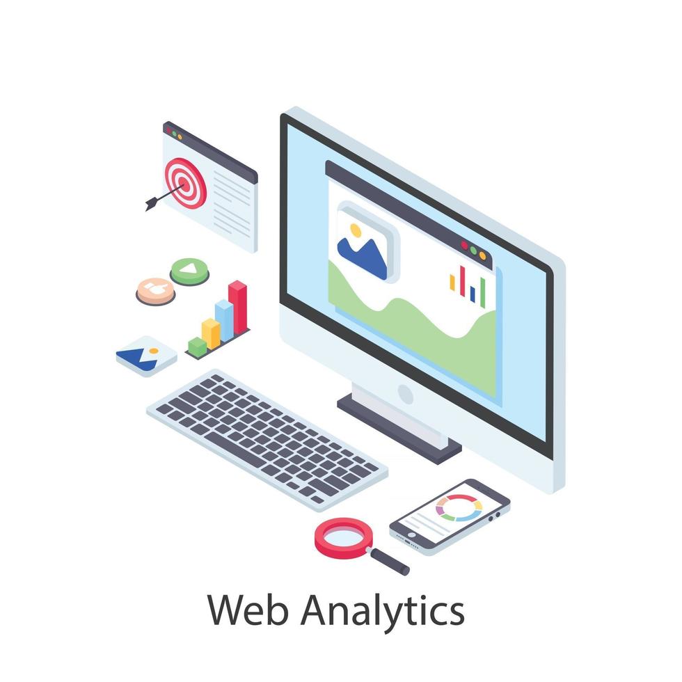 Web  Analytics and Data vector