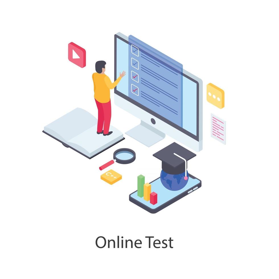 evaluación de prueba en línea vector