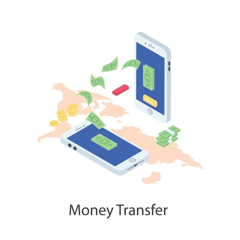 Money Transfer Concepts vector