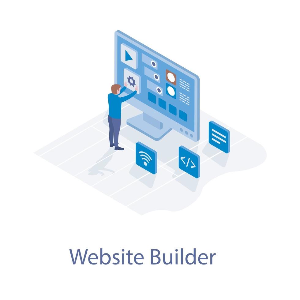 Website Builder Concepts vector