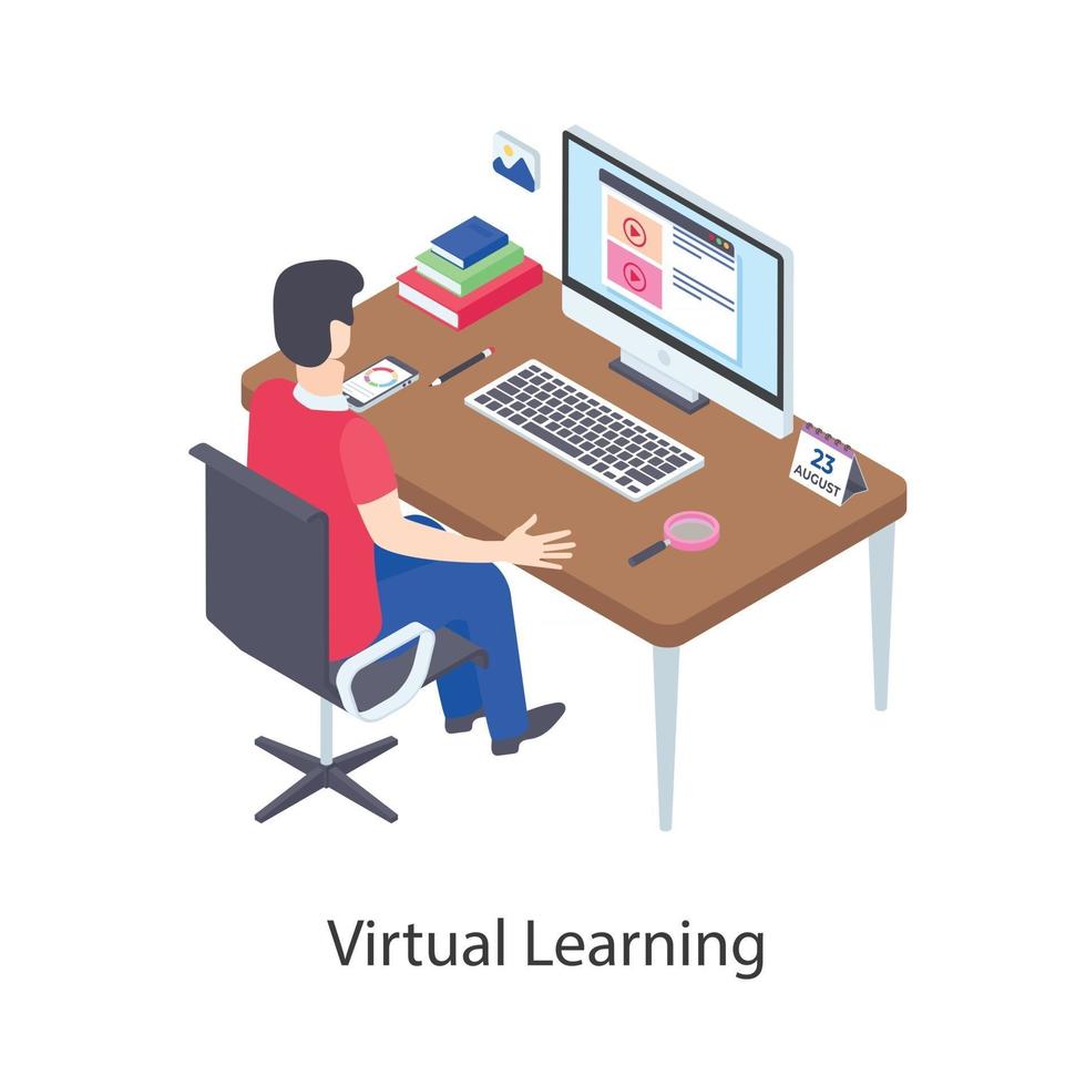 Virtual Learning Concepts vector