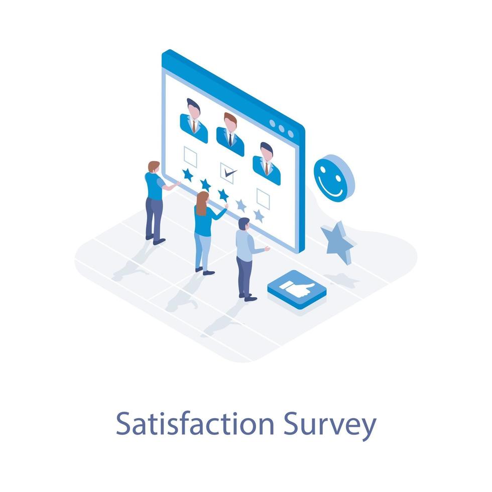 encuesta de satisfacción del cliente vector