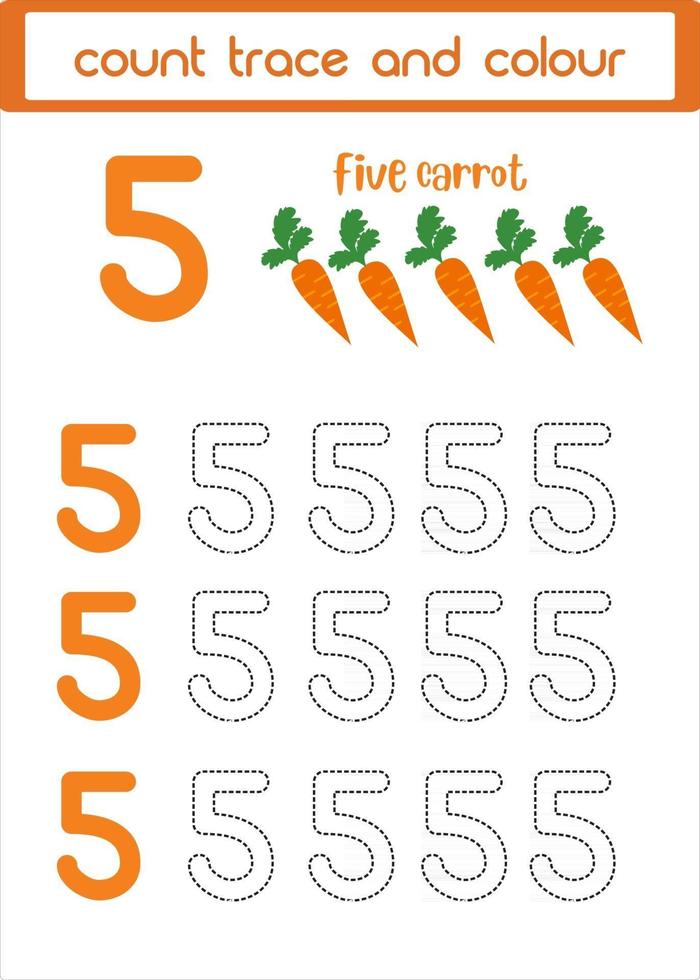 count traces and carrot color vector