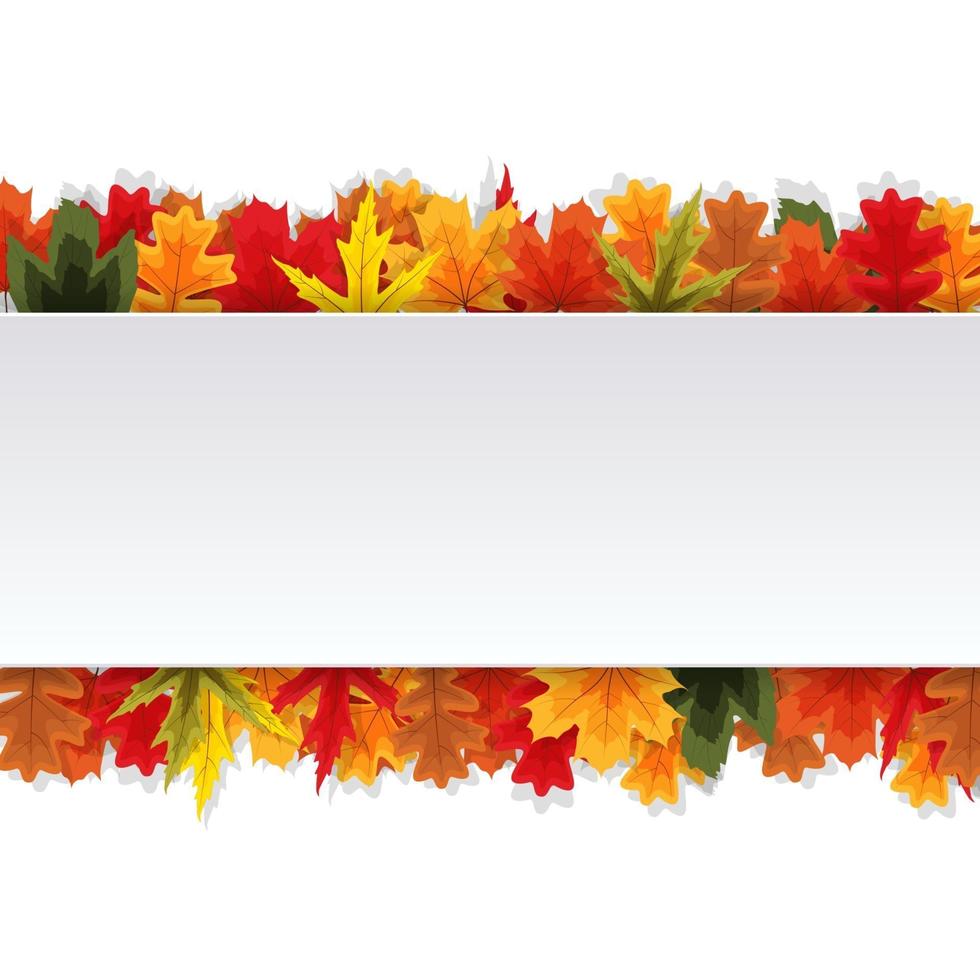 Autumn Natural Leaves Background. Vector Illustration 2763095 Vector ...