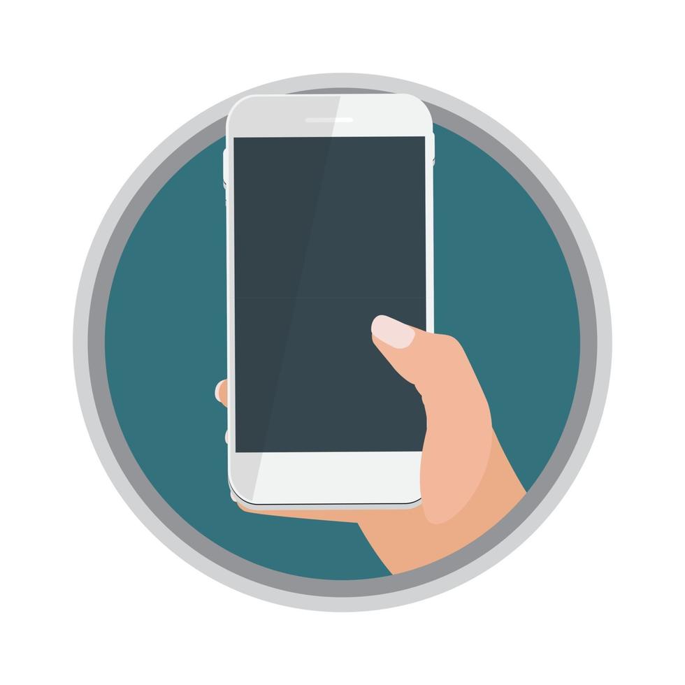 Hand Holding Mobile Phone Icon Isolated On White Background Vector Illustration Vector Art At Vecteezy Hand Holding Mobile Phone Icon Isolated On White Background Vector Illustration Vector Art At Vecteezy