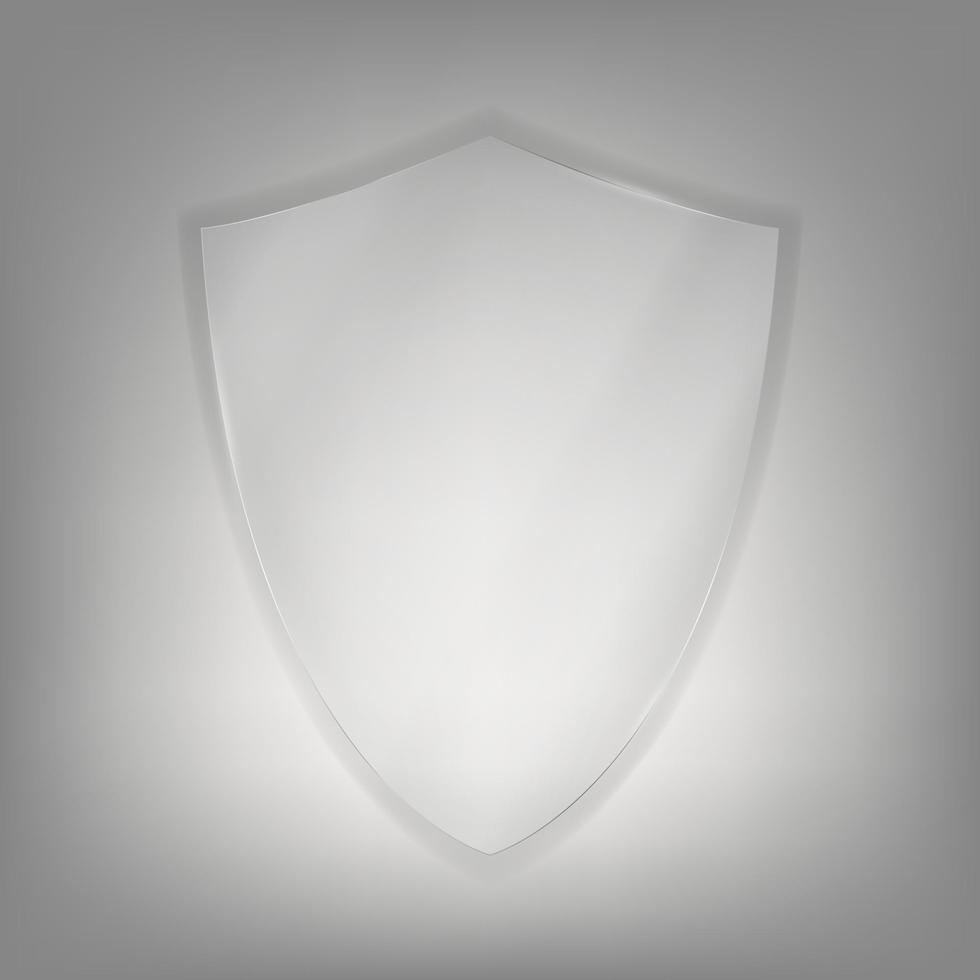 Protective Glass transparent shield. Vector Illustration