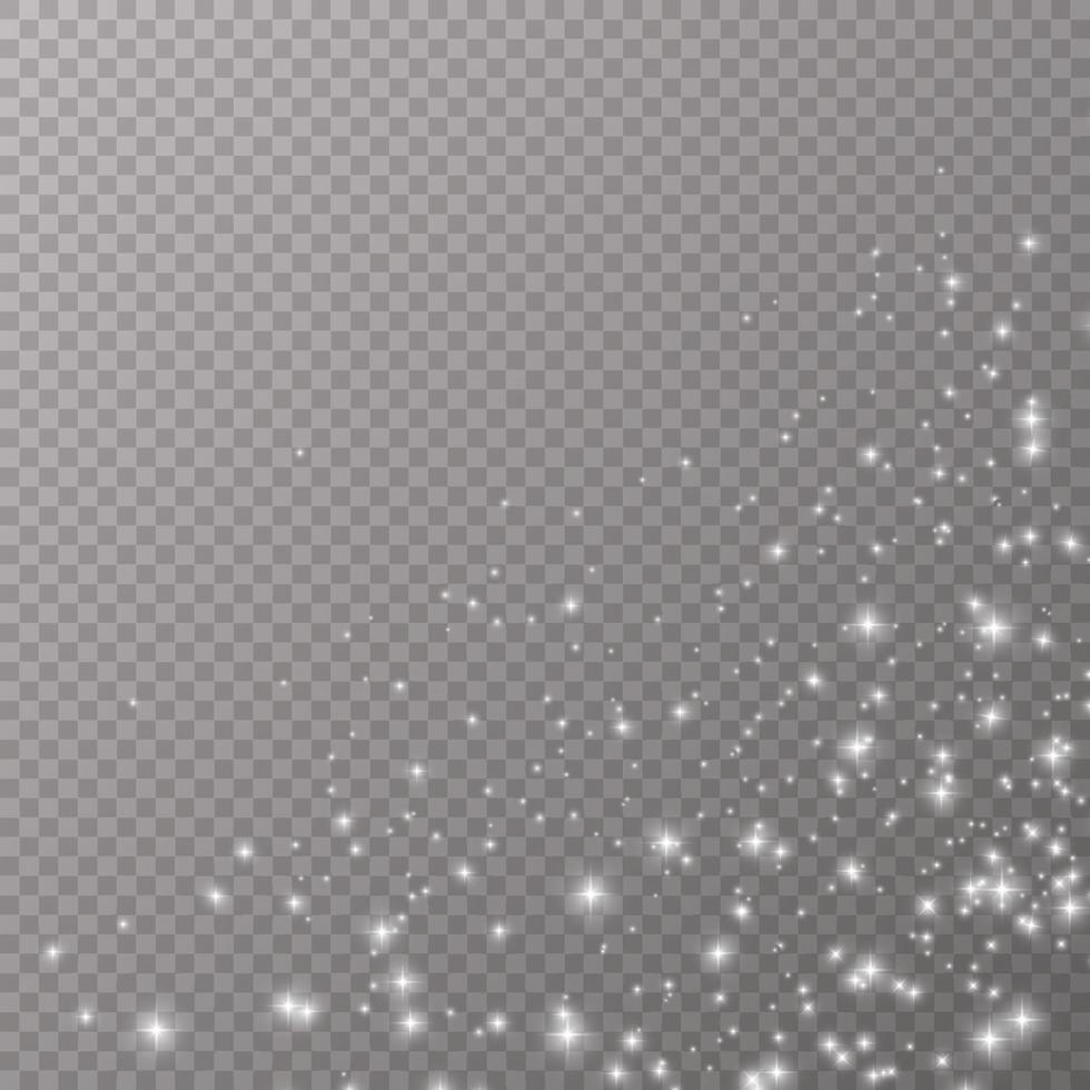 Sparks glitter special light effect on transparent background. Realistic Vector illustration for Your Design