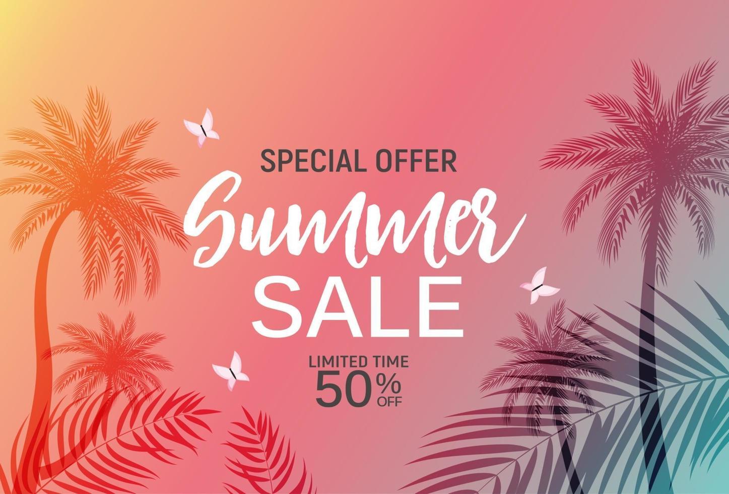 Abstract Summer Sale Background. Vector Illustration