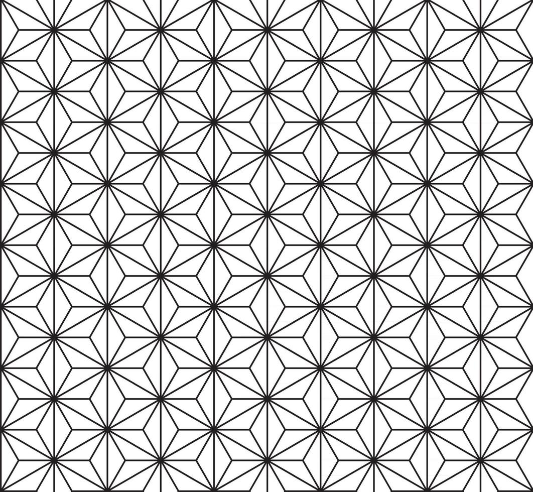 Black and White Geometric Abstract Background Seamless Pattern. Vector Illustration