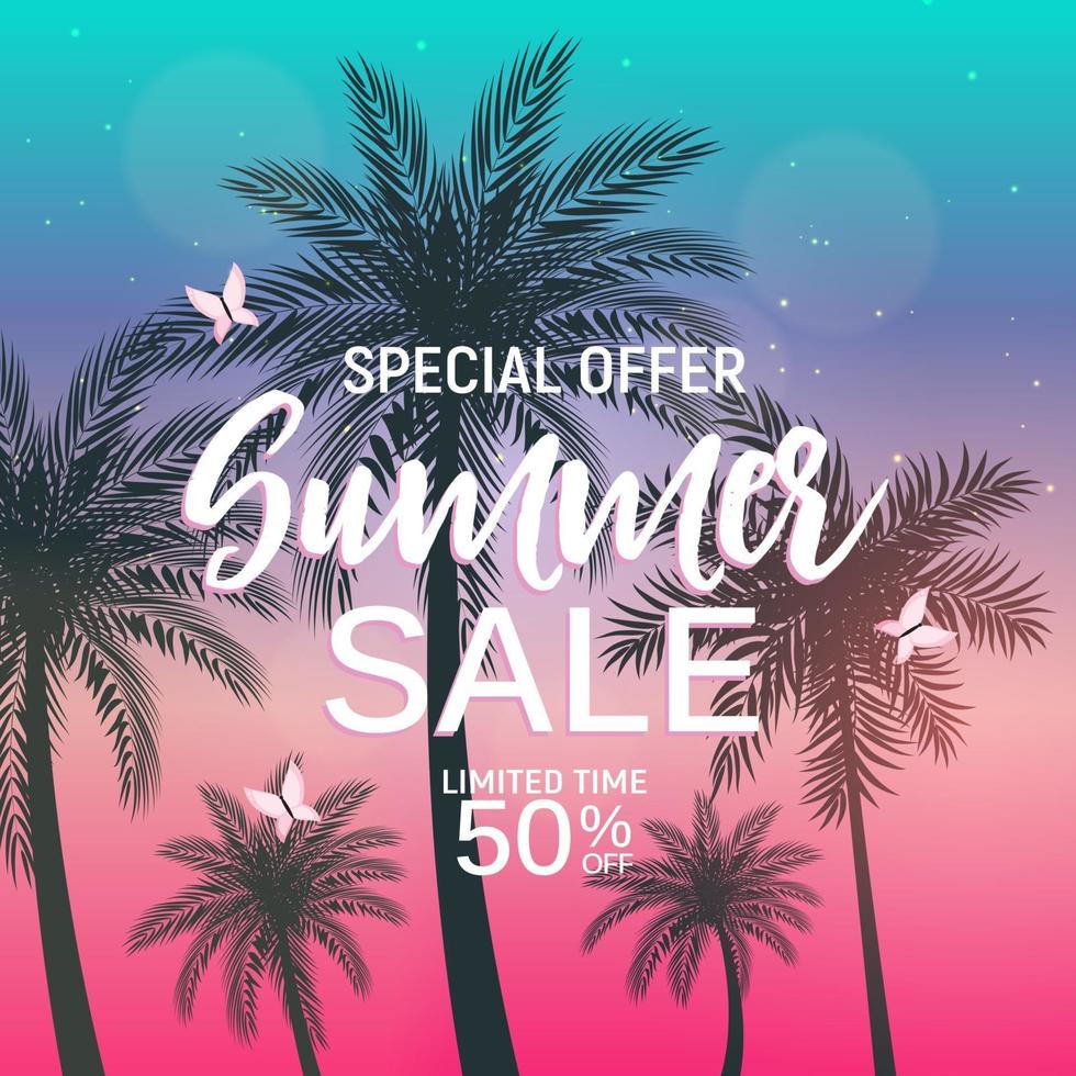 Abstract Summer Sale Background. Vector Illustration