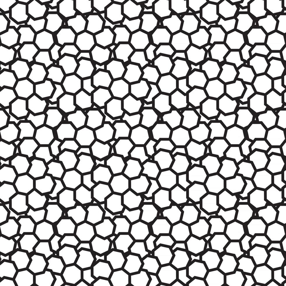 Black and White Geometric Abstract Background Seamless Pattern. Vector Illustration