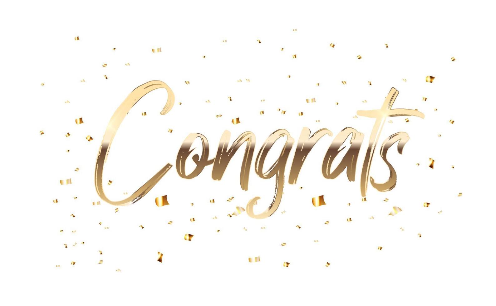 Congratulations abstract design template background. Vector illustration