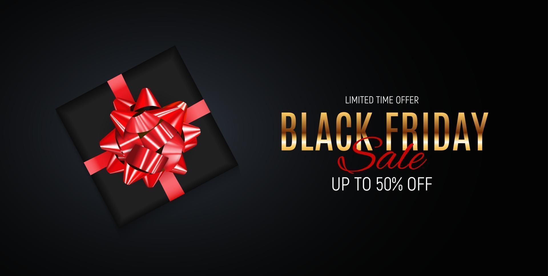 Black Friday Sale Banner Template. Vector Illustration