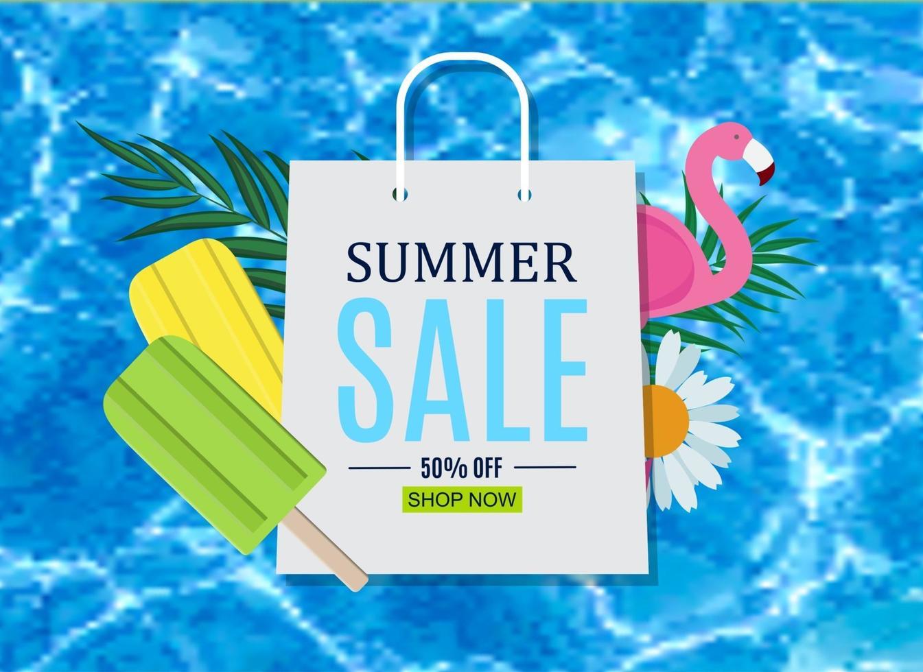 Abstract Summer Sale Background. Vector Illustration