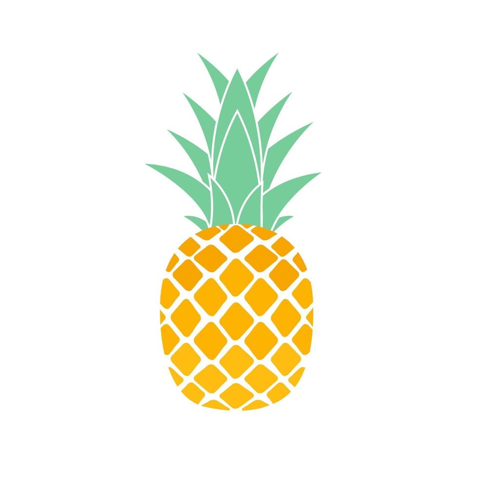 Diseño de símbolo de icono de piña de fruta tropical. ilustración vectorial vector