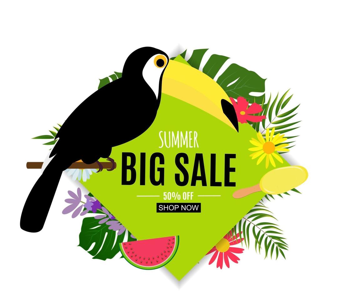 Abstract Summer Sale Background. Vector Illustration