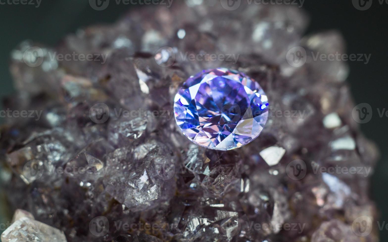 Natural purple Sapphire gemstone, Purple amethyst gemstone jewelry photo