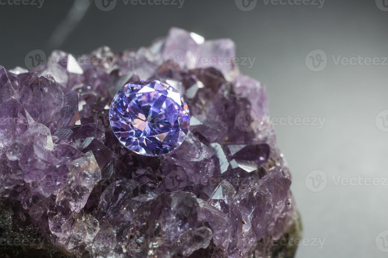 Natural purple Sapphire gemstone, Purple amethyst gemstone jewelry photo