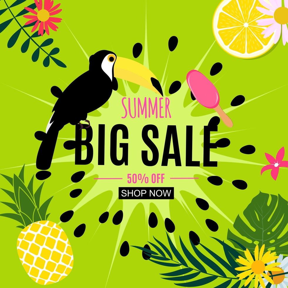 Abstract Summer Sale Background. Vector Illustration