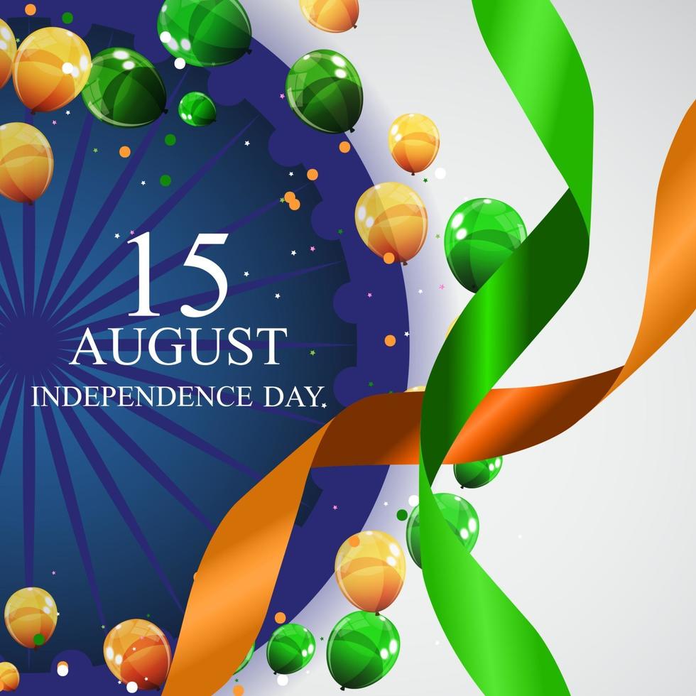 15th August India Independence Day celebration background. Vector Illustration