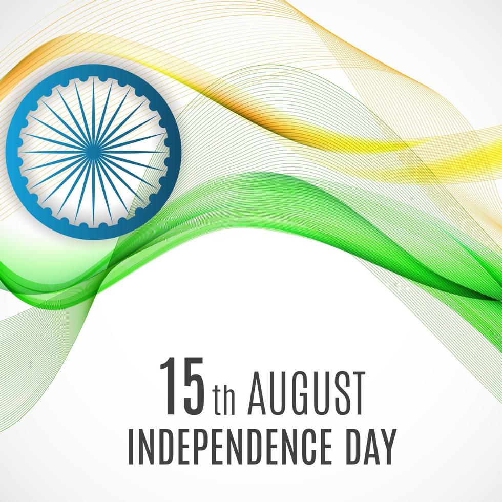 15 de agosto fondo de celebración del día de la independencia de la india. ilustración vectorial vector