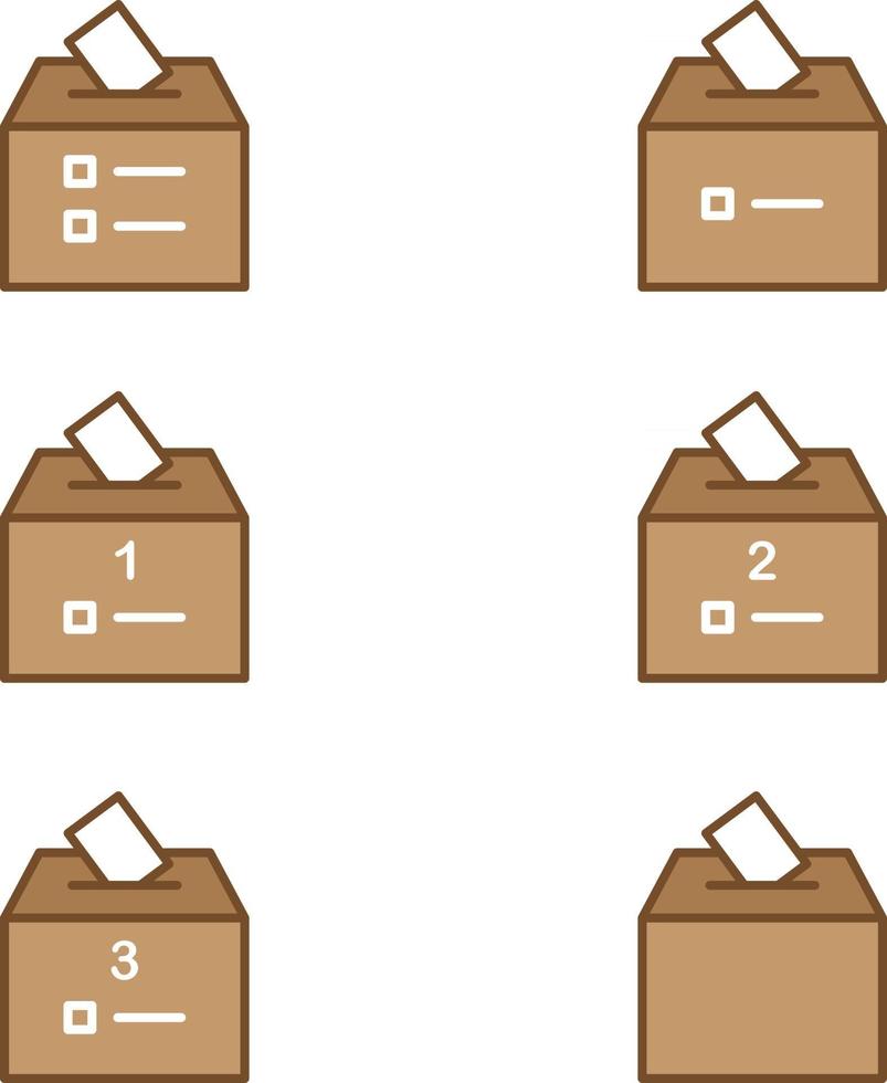 Ballot box icon set vector