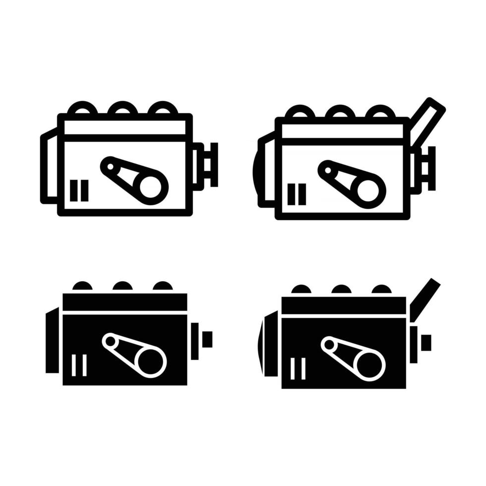 Engine icon set vector