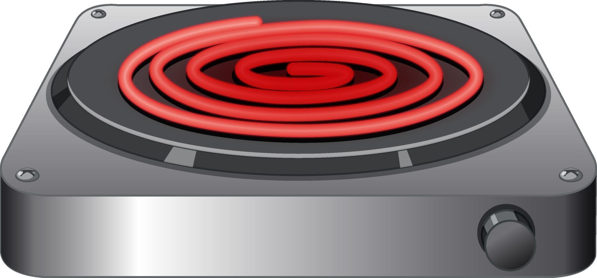 Infrared Stove in cartoon style on white background vector