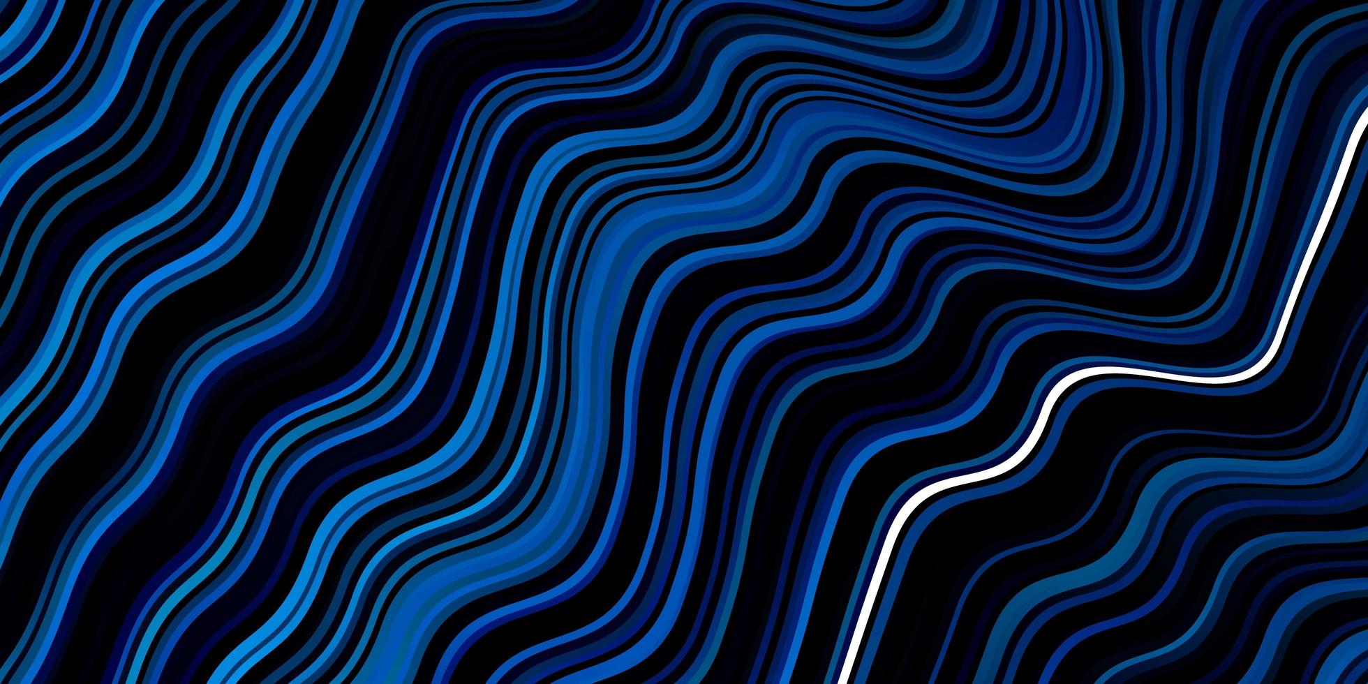 Light BLUE vector backdrop with bent lines. Colorful abstract illustration with gradient curves. Smart design for your promotions.