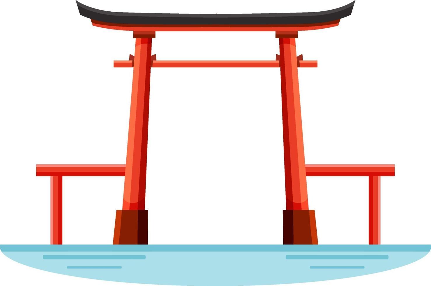 A Torii Gate Landmark of Shinto Shrine in Japan vector