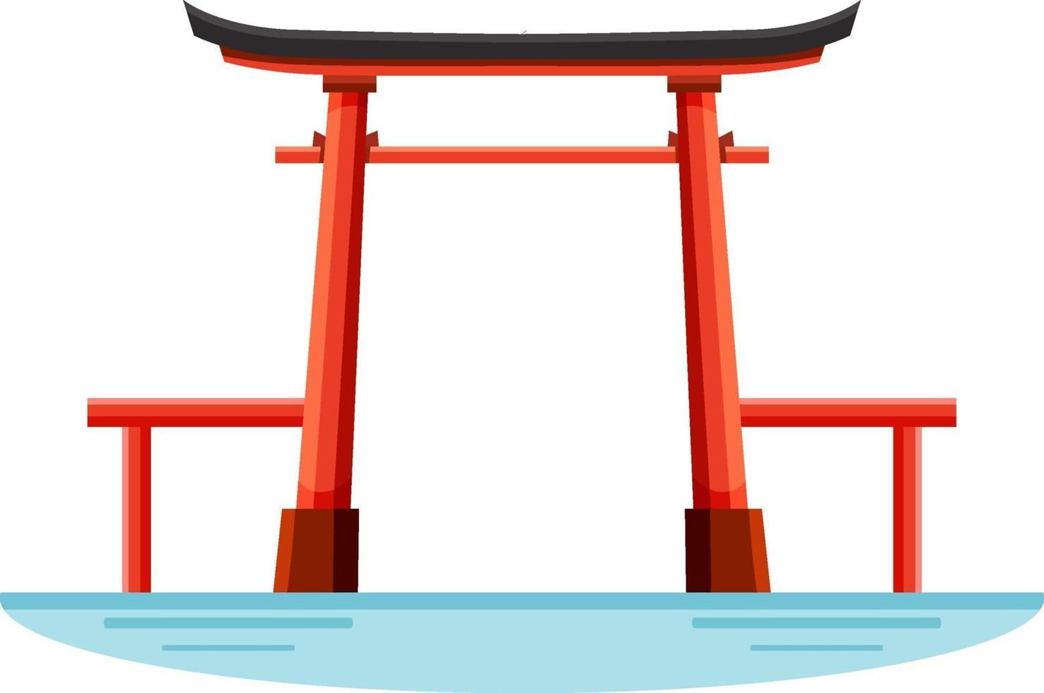 A Torii Gate Landmark of Shinto Shrine in Japan vector