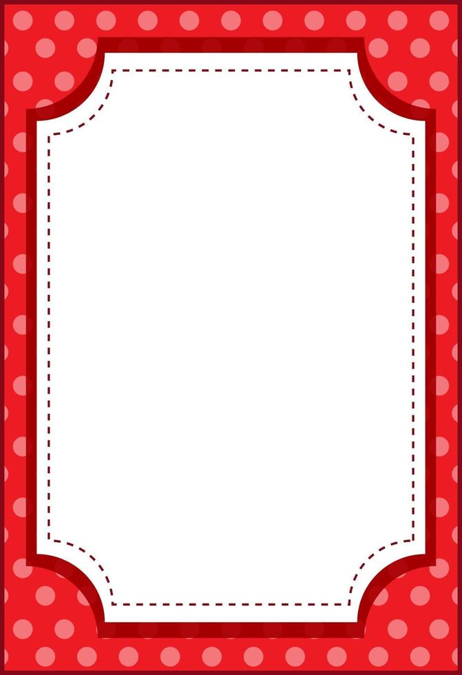 Empty vertical octagon frame cartoon style banner template vector