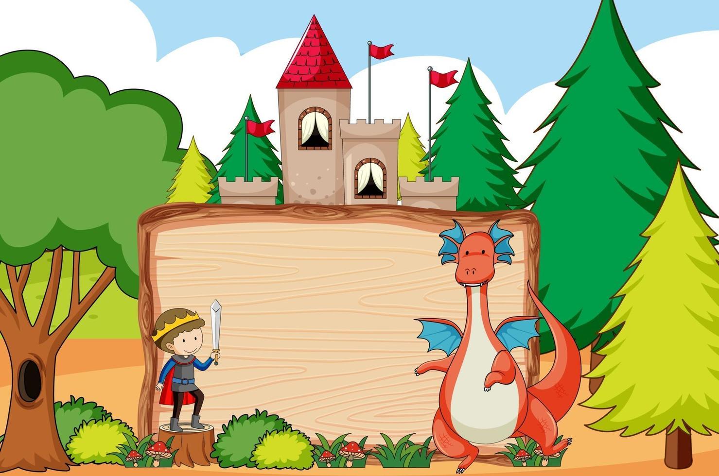 Fairy tale banner template vector