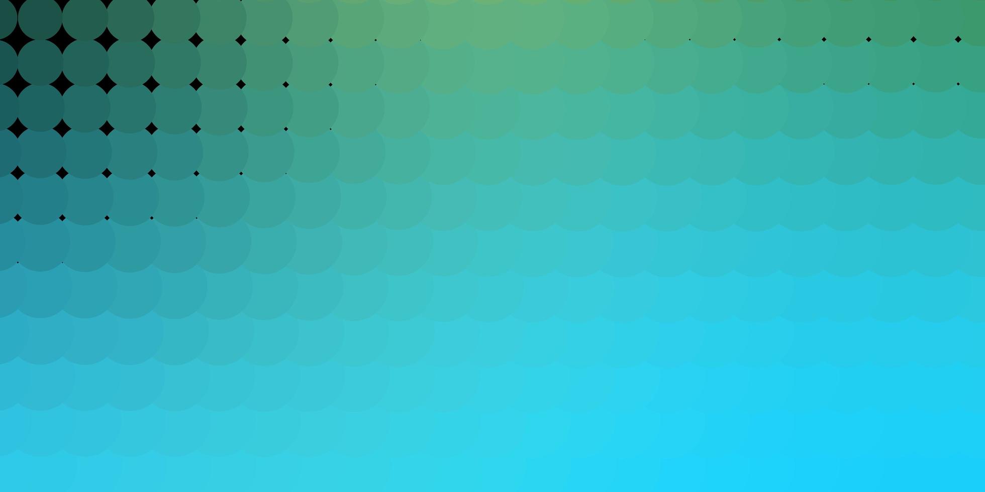 Light Blue, Green vector template with circles. Abstract decorative design in gradient style with bubbles. Pattern for booklets, leaflets.