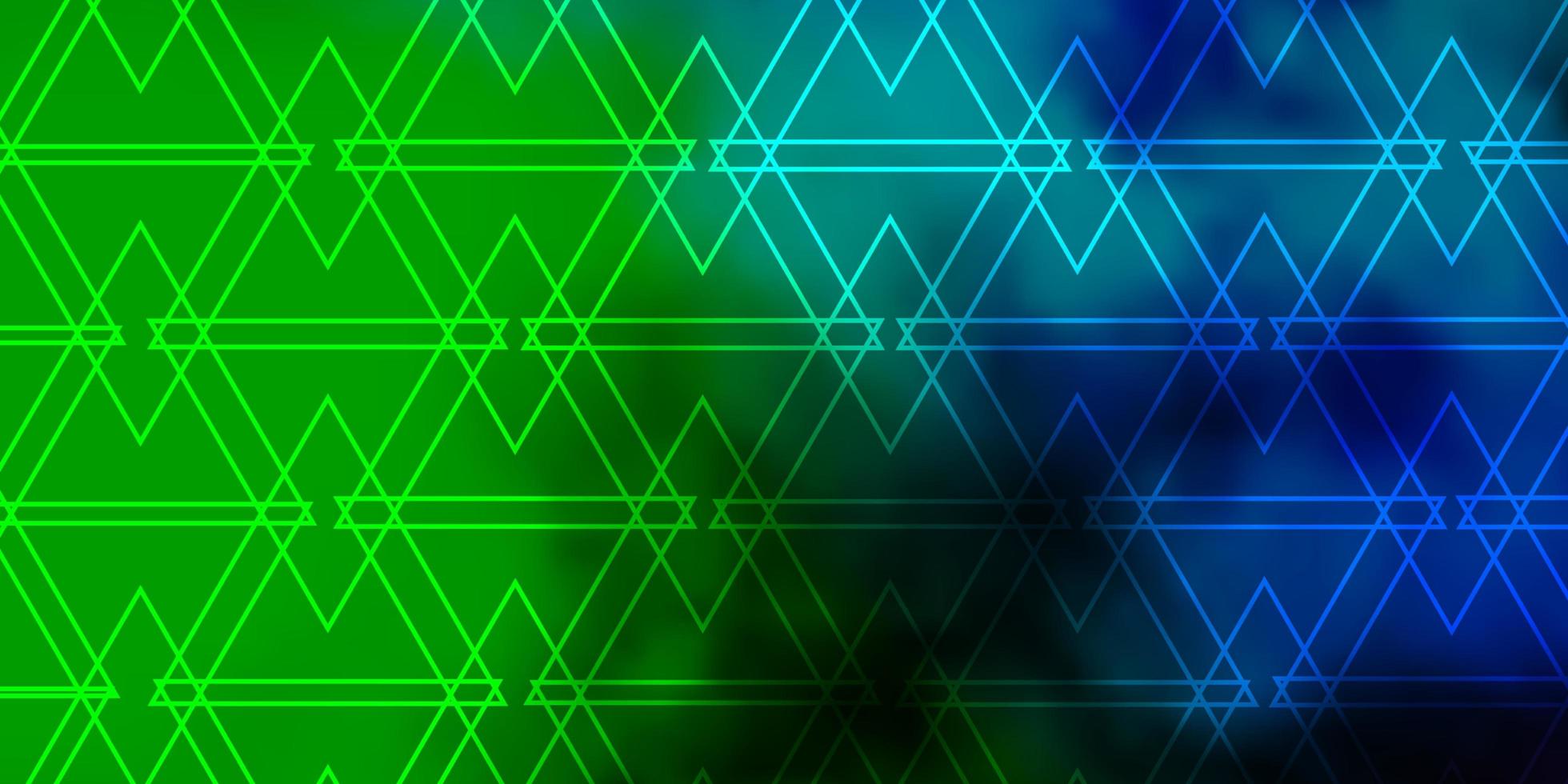 Light Blue, Green vector background with lines, triangles. Shining abstract illustration with colorful triangles. Template for wallpapers.