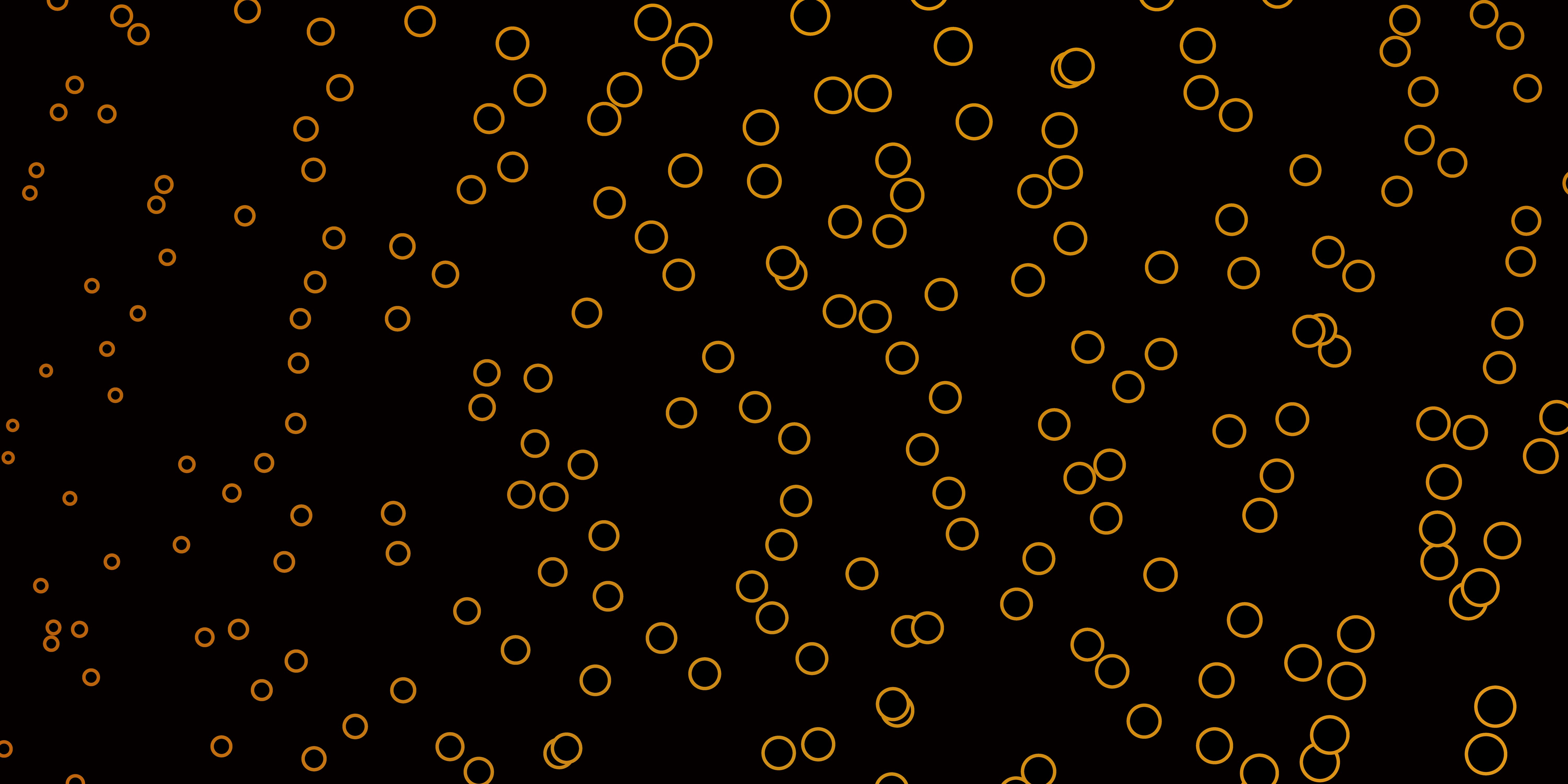 Dark Yellow vector background with circles. Illustration with set of ...