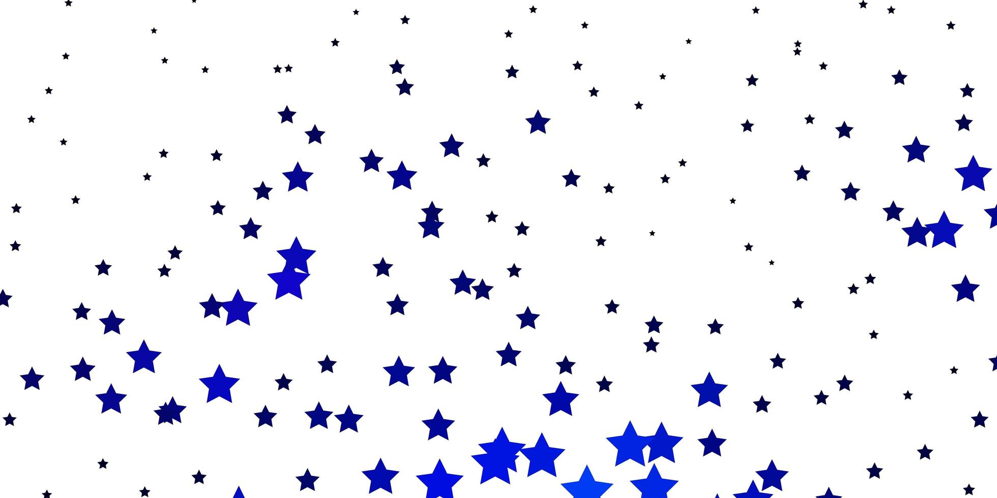 Dark BLUE vector background with small and big stars. Colorful illustration in abstract style with gradient stars. Pattern for wrapping gifts.