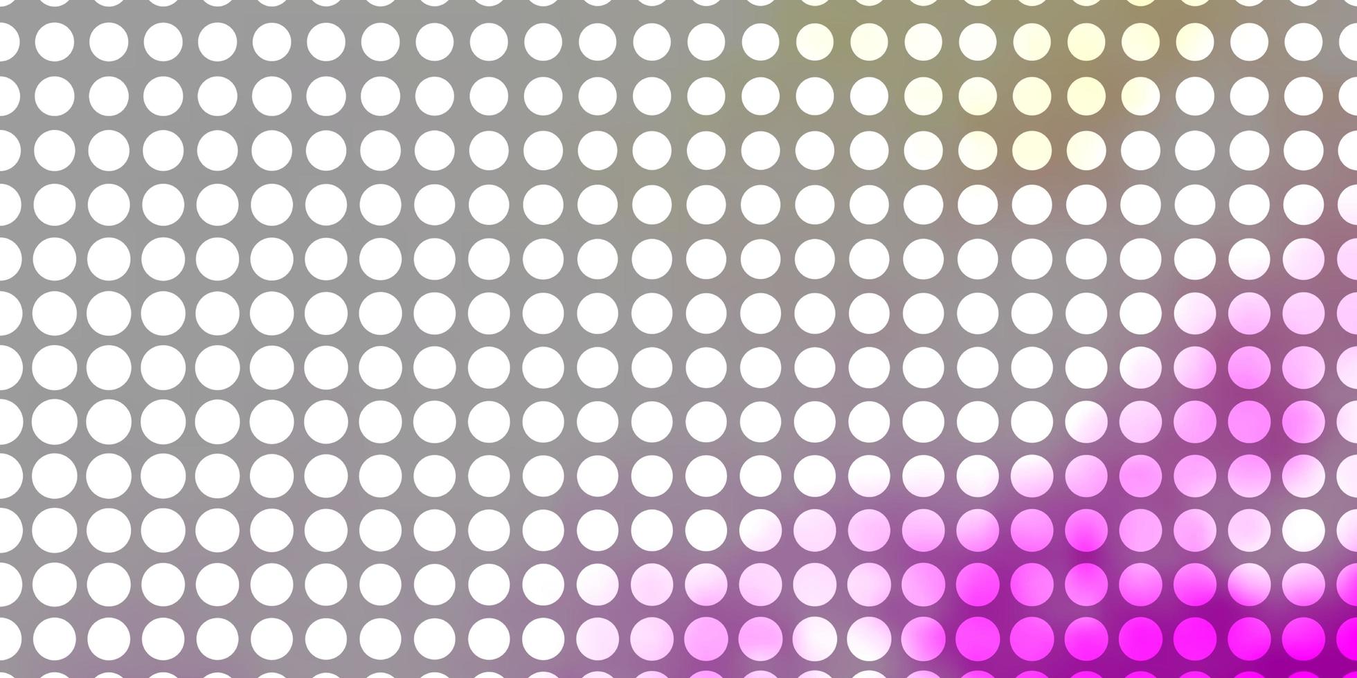 Light Pink, Yellow vector background with circles. Colorful illustration with gradient dots in nature style. New template for your brand book.