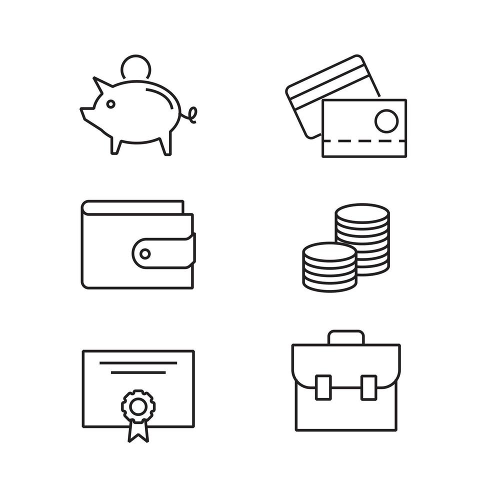 conjunto de iconos de negocios 001 vector