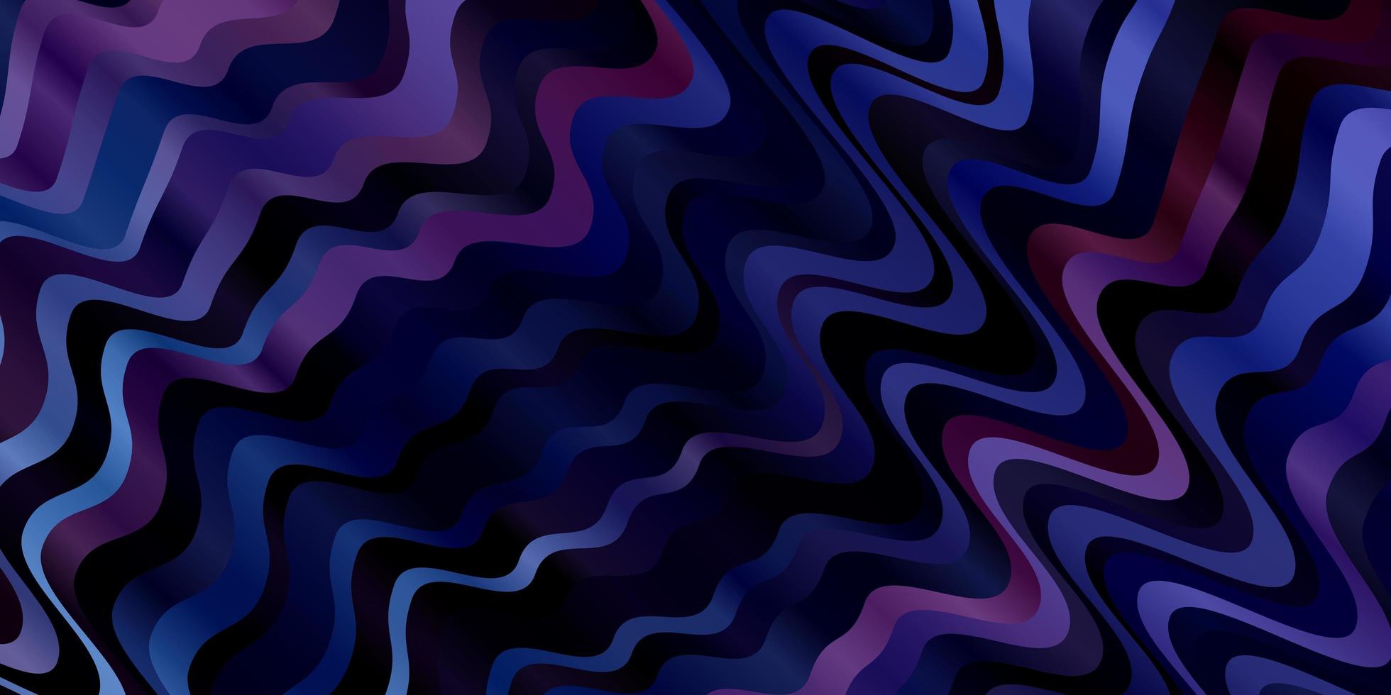 Dark Purple vector pattern with curved lines. Colorful illustration with curved lines. Pattern for commercials, ads.