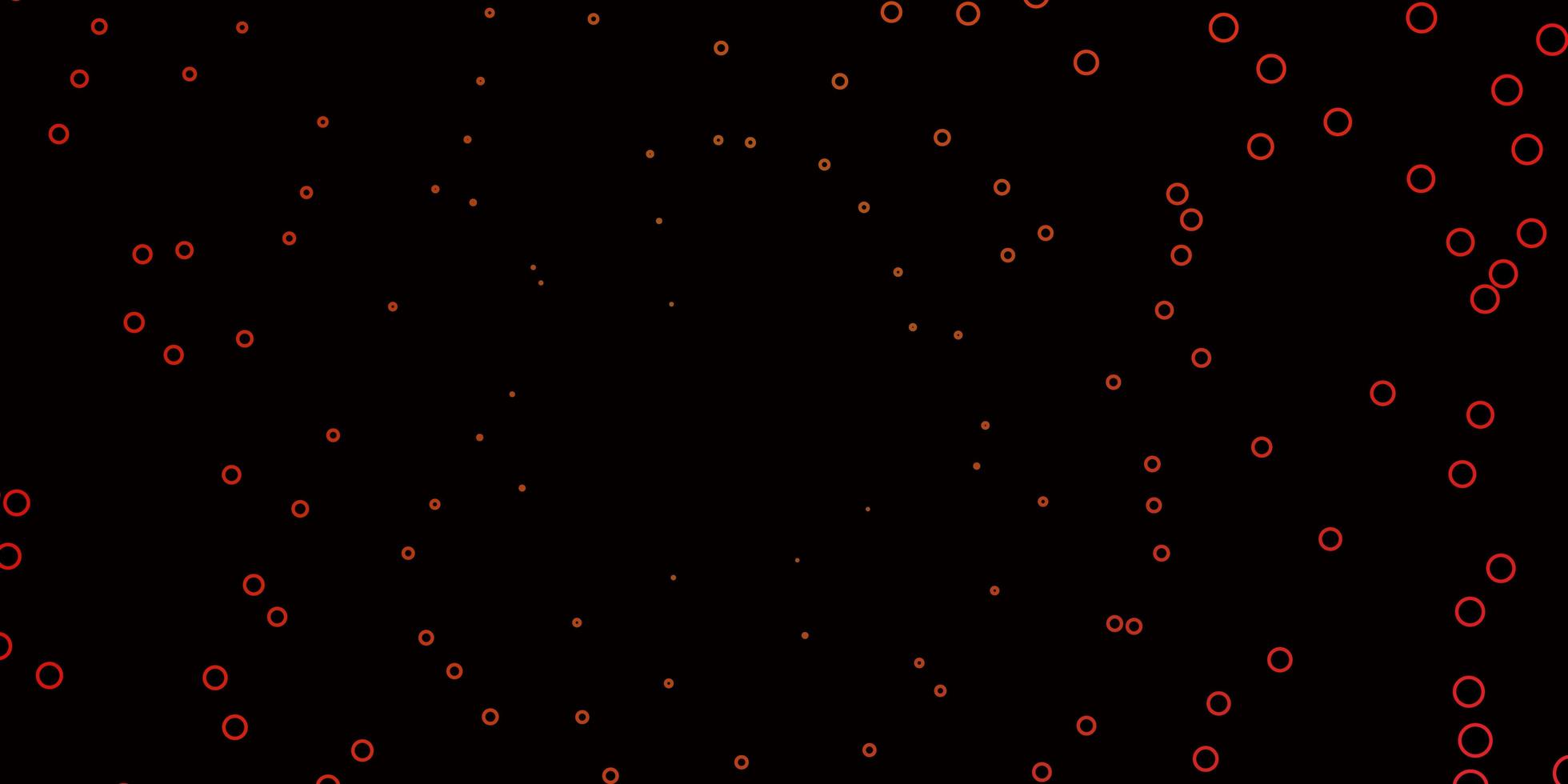 Dark Red, Yellow vector texture with circles. Glitter abstract illustration with colorful drops. Pattern for websites, landing pages.