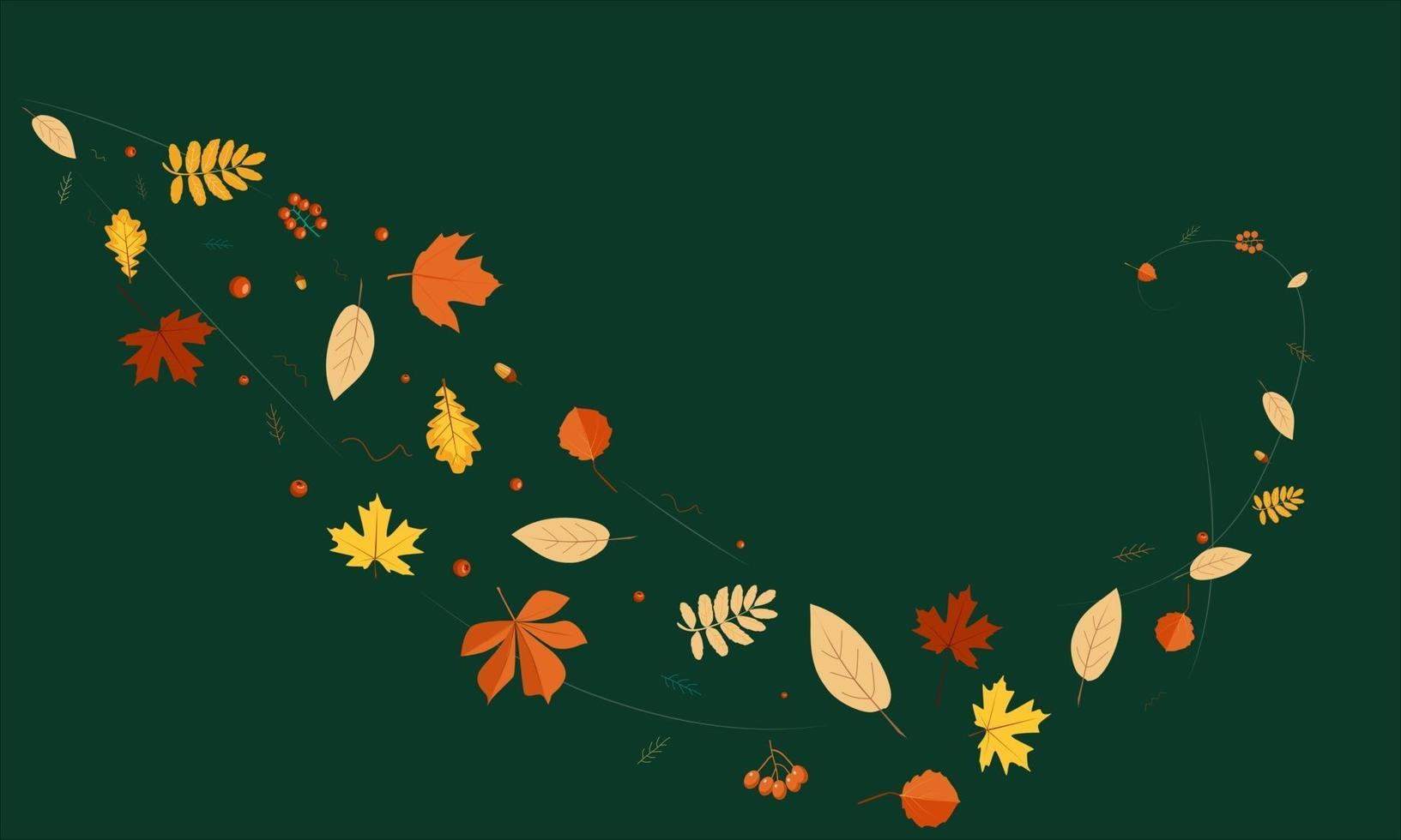 Beautiful abstract green background with a swirl of their leaves vector