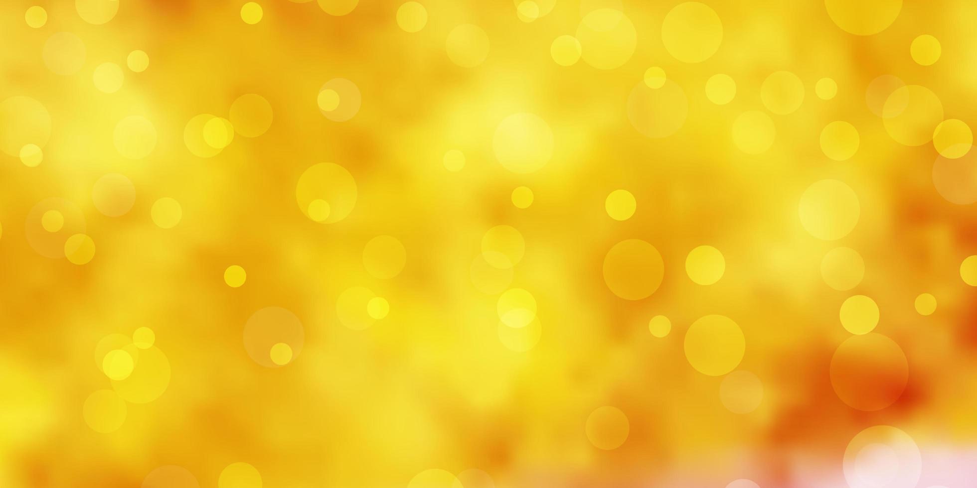 Light Pink, Yellow vector texture with circles. Colorful illustration with gradient dots in nature style. Design for posters, banners.