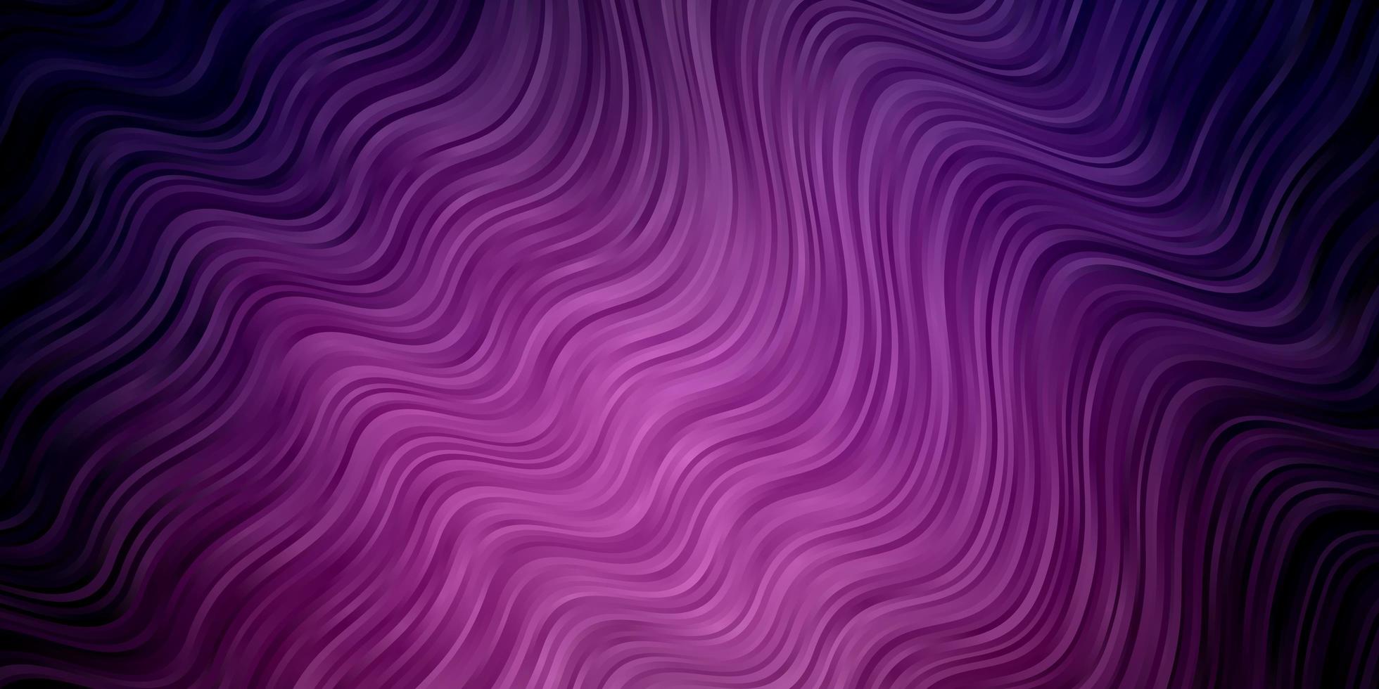 Dark Purple vector background with wry lines. Colorful illustration, which consists of curves. Best design for your posters, banners.