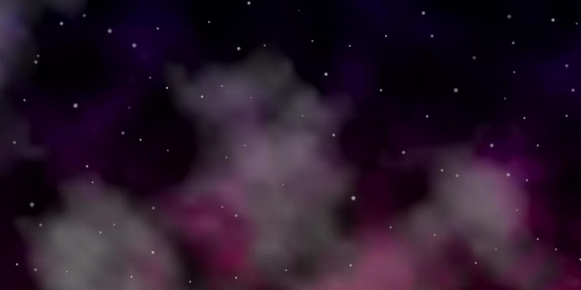 Dark Purple vector texture with beautiful stars. Decorative illustration with stars on abstract template. Pattern for wrapping gifts.