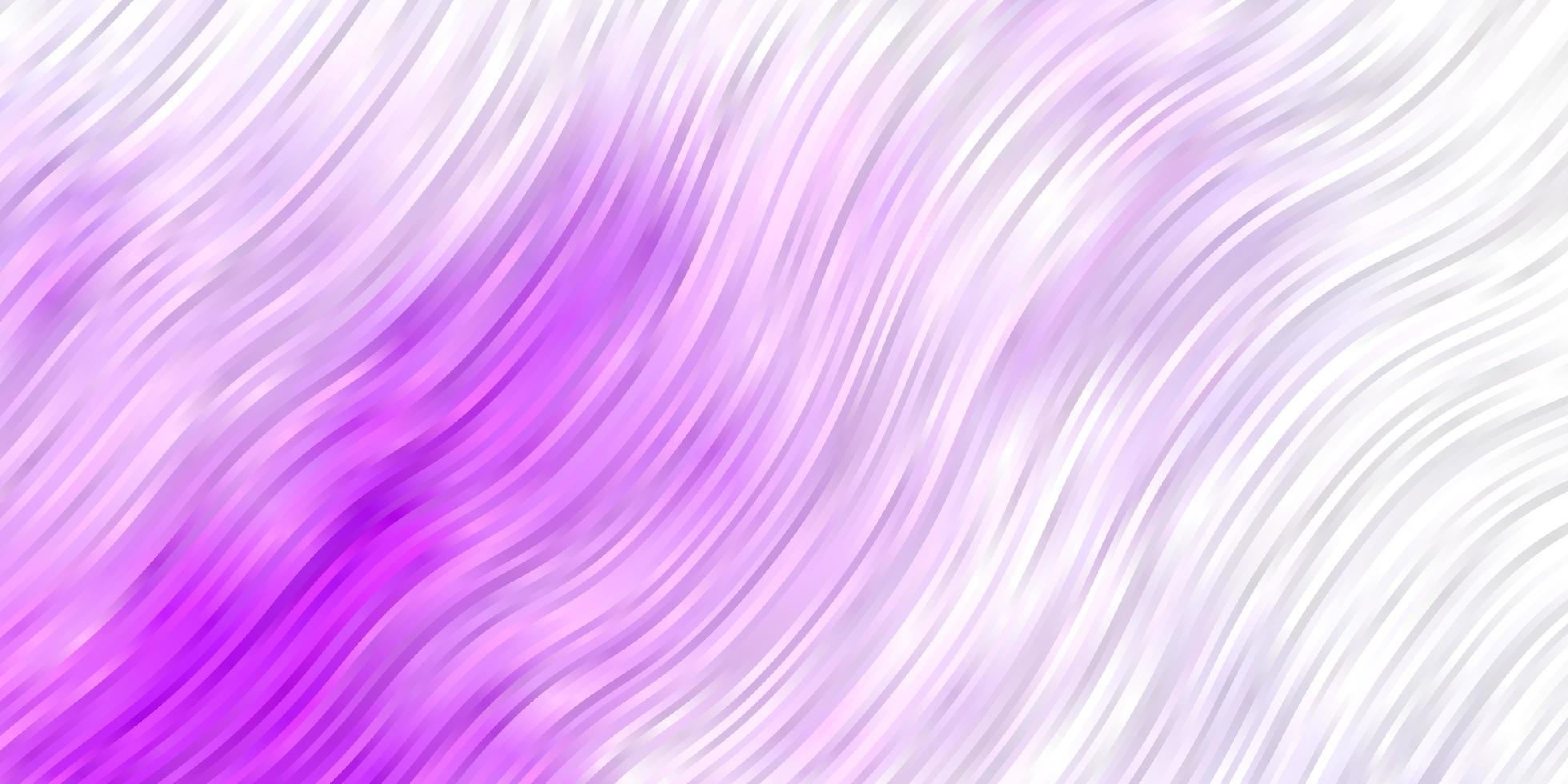 Light Purple vector background with curved lines. Colorful abstract illustration with gradient curves. Best design for your posters, banners.